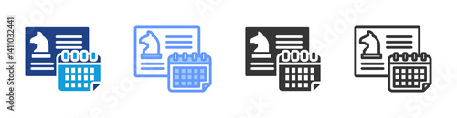 Longterm Planning icon set multiple style collection