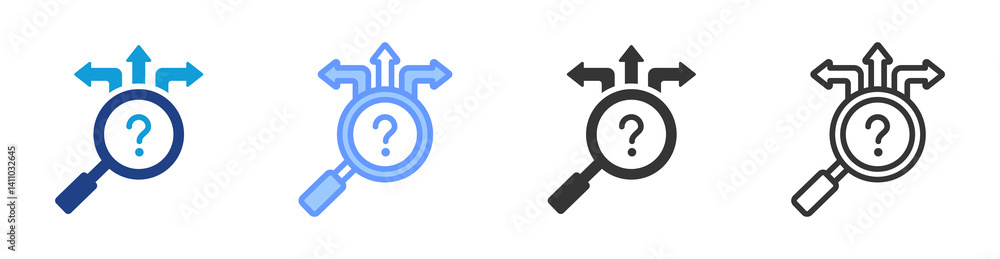 Decision Analysis icon set multiple style collection Decision Analysis icon set multiple style collection
