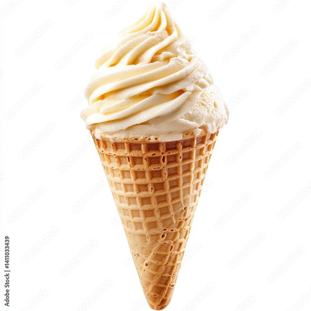 Vanilla ice cream cone Vanilla ice cream cone