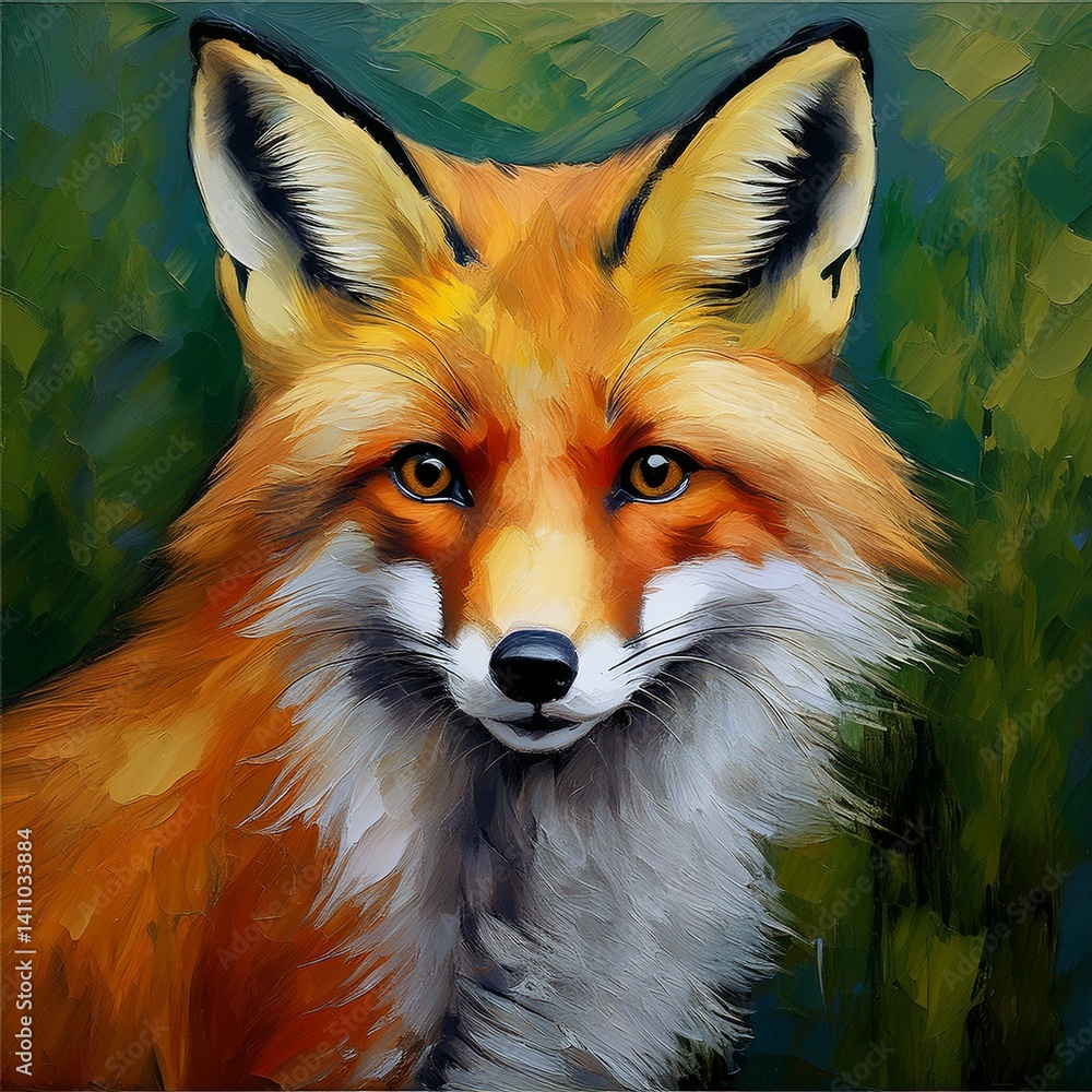 Obraz premium Ölgemälde Fuchs