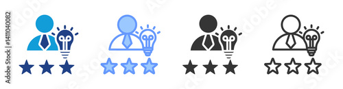 Expert icon set multiple style collection