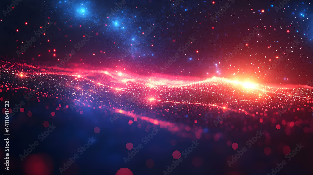 Abstract cosmic nebula, red and blue energy Abstract cosmic nebula, red and blue energy