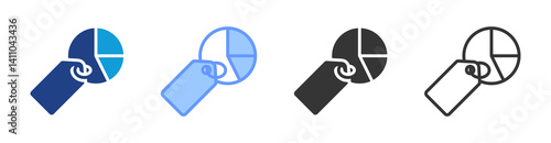 Penetration Pricing icon set multiple style collection