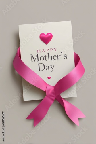 Celebrating mother's day with a thoughtful card in a warm home setting