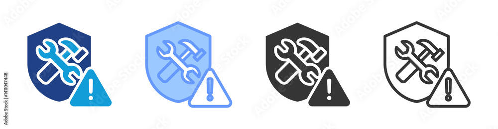 Preventive Maintenance icon set multiple style collection Preventive Maintenance icon set multiple style collection