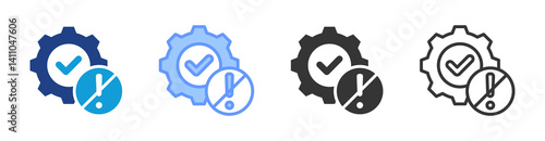 Zero Defect icon set multiple style collection