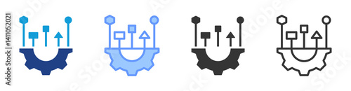 Ai Adaptation icon set multiple style collection