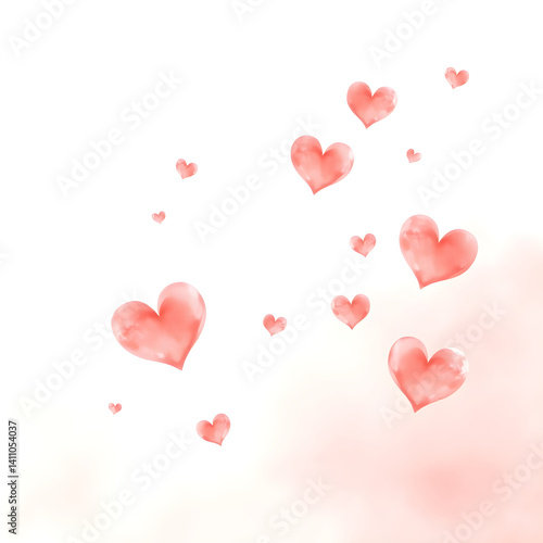 red hearts background