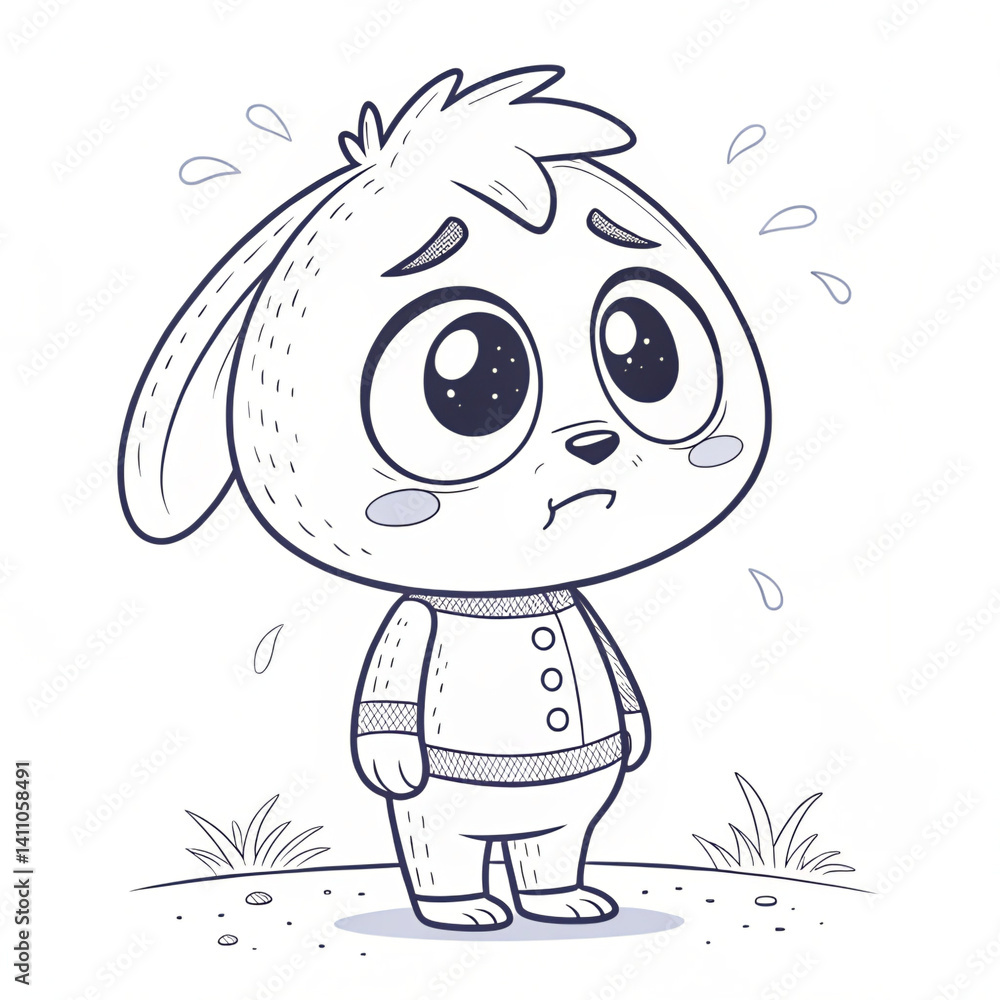 Fototapeta premium dog, cartoon, animal, illustration, vector, rabbit, bunny, pet, puppy, cute, baby, art, elephant, easter, drawing, happy, white, animals, mammal, isolated, black, funny, fun, character, toy