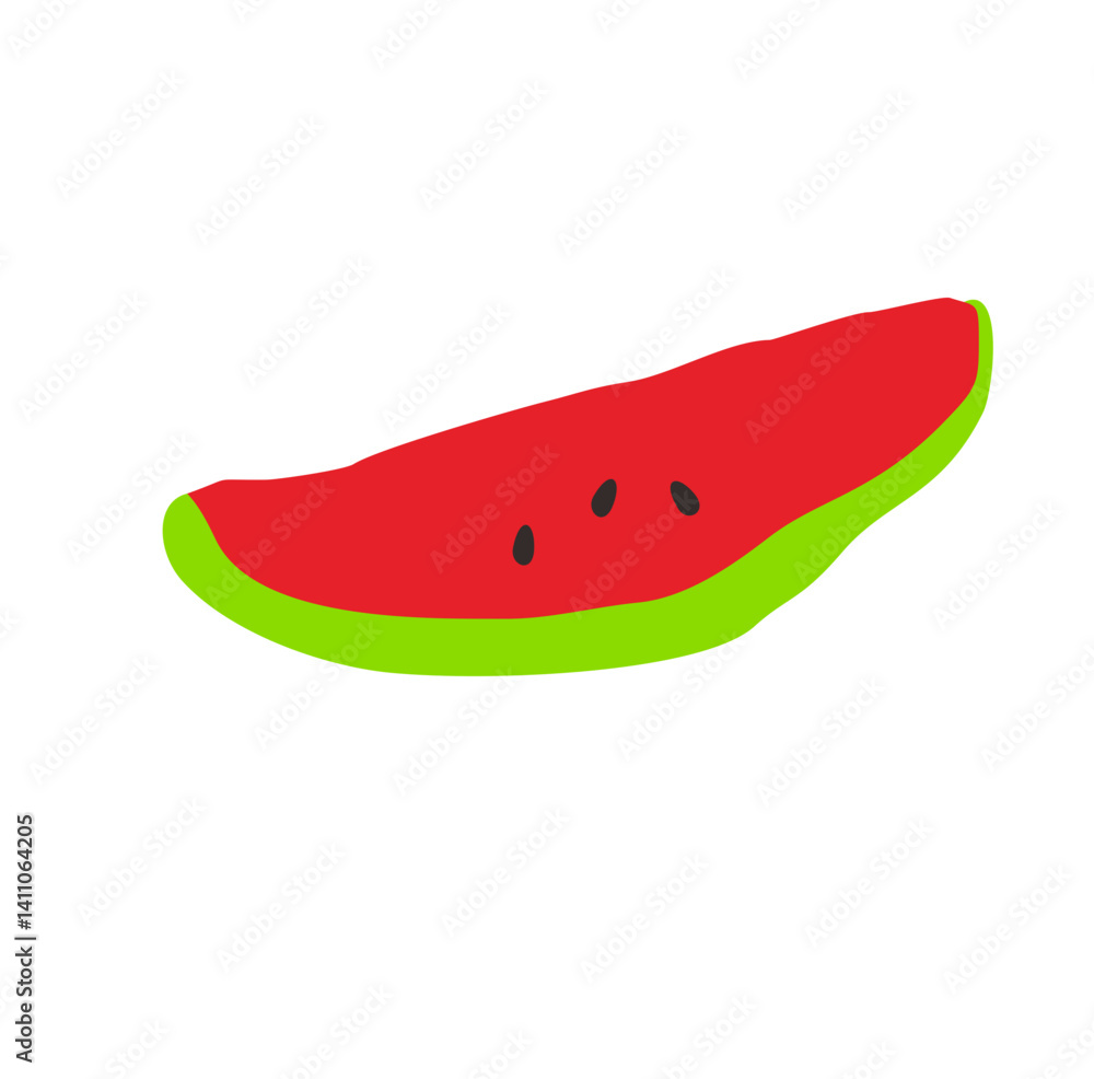 Cute watermelon vector icon