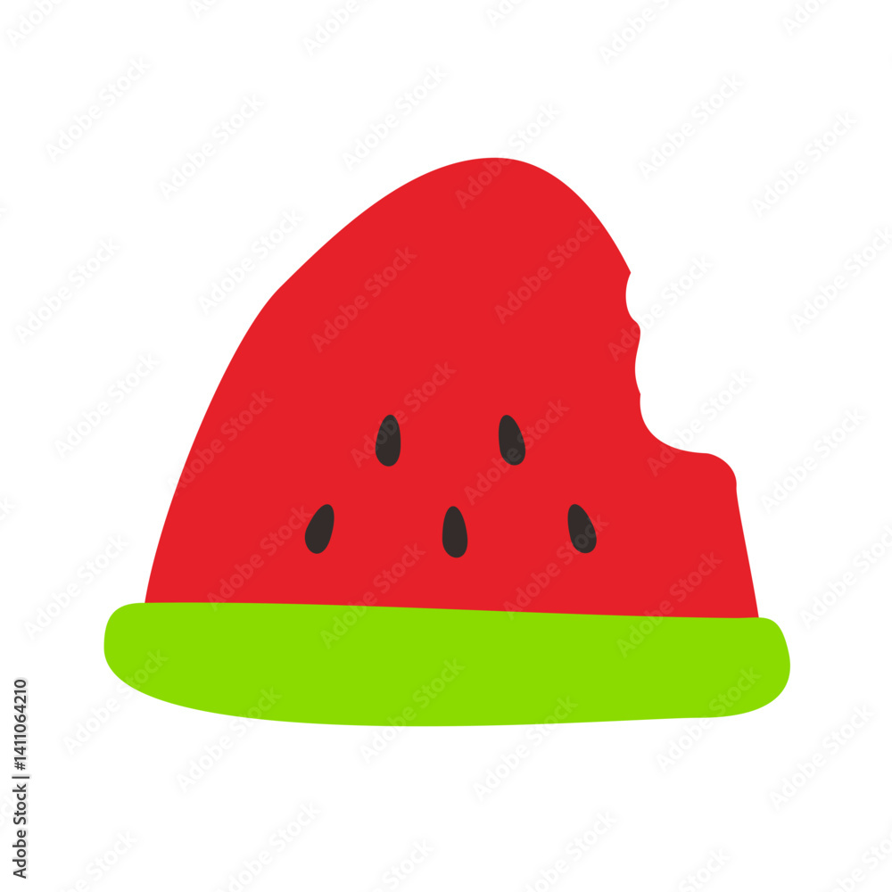 Cute watermelon vector icon