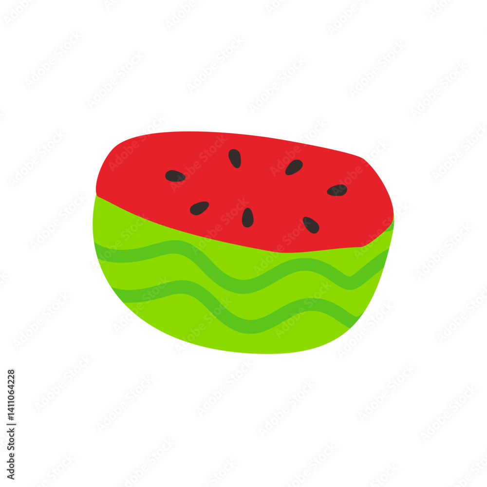 Cute watermelon vector icon