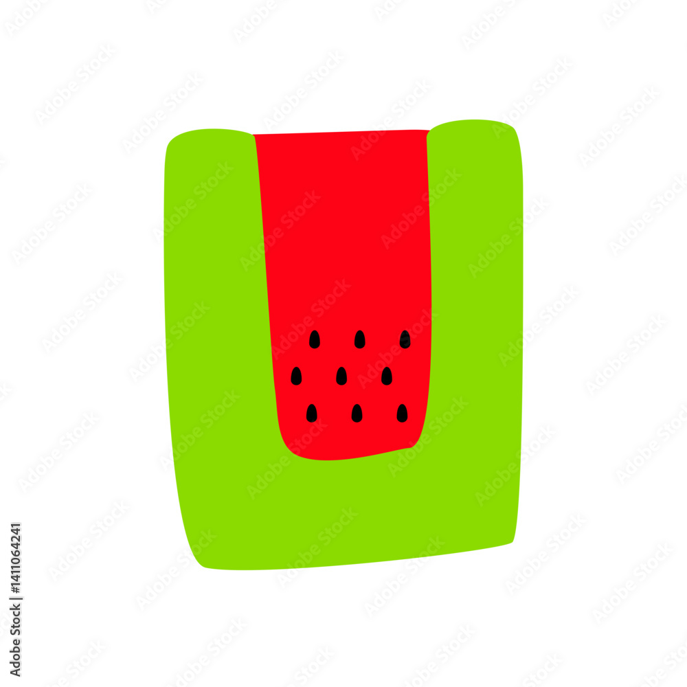 Cute watermelon vector icon