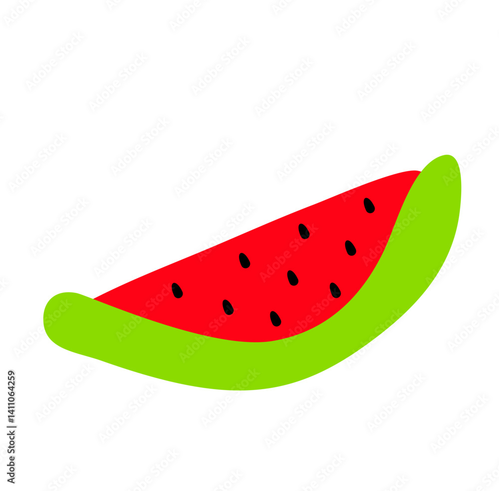Cute watermelon vector icon