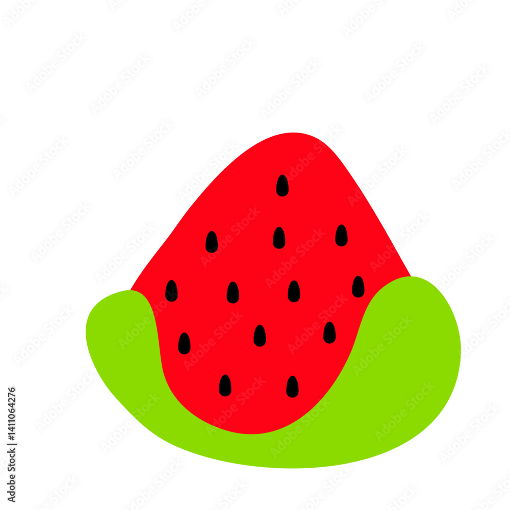 Cute watermelon vector icon