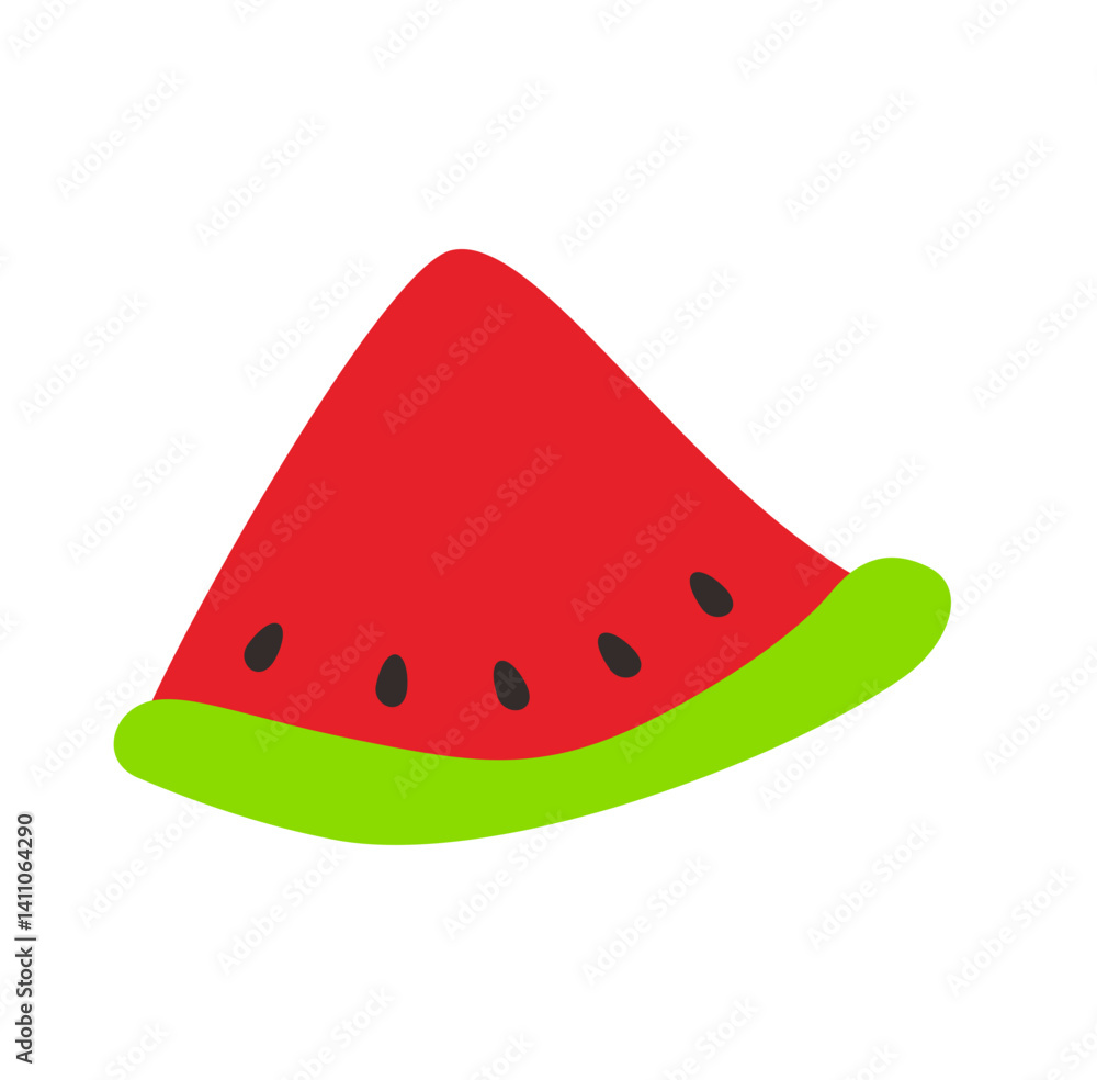 Cute watermelon vector icon