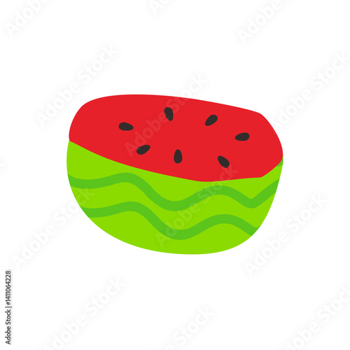 Cute watermelon vector icon
