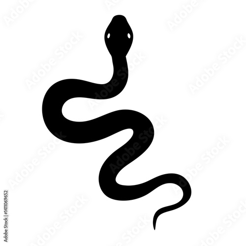 Wallpaper Mural snake animal black silhouette icon - designs for jungle animals snake Safaris, wildlife, rainforest, vector on a white transparent. Torontodigital.ca