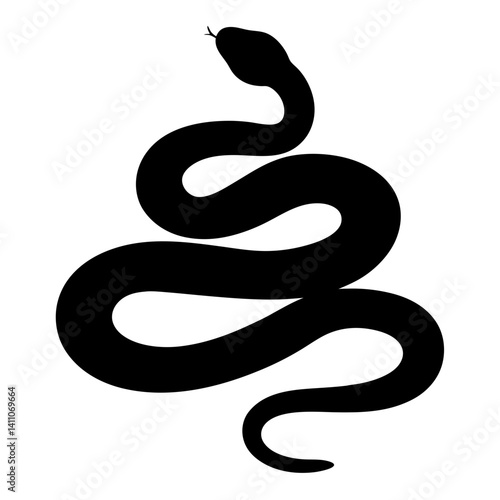 Wallpaper Mural snake animal black silhouette icon - designs for jungle animals snake Safaris, wildlife, rainforest, vector on a white transparent. Torontodigital.ca
