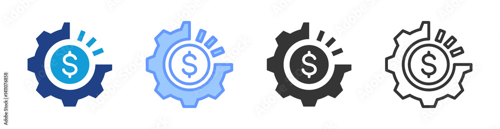 Asset Utilization icon set multiple style collection Asset Utilization icon set multiple style collection