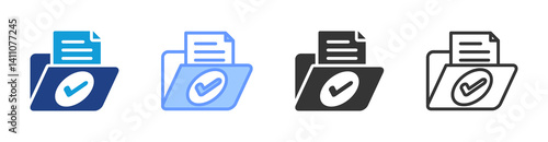 Process Documentation icon set multiple style collection