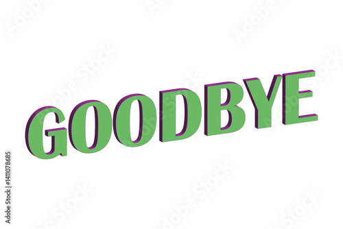 GOODBYE（さよなら）のシンプルなロゴマーク
