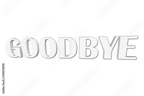 GOODBYE（さよなら）のシンプルなロゴマーク
