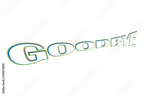 GOODBYE（さよなら）のシンプルなロゴマーク
