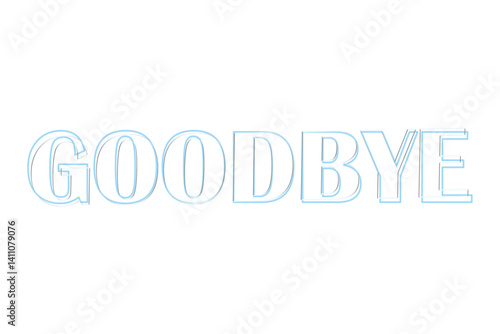 GOODBYE（さよなら）のシンプルなロゴマーク
