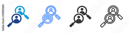 Peer Assessment icon set multiple style collection