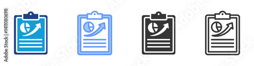 Reporting icon set multiple style collection