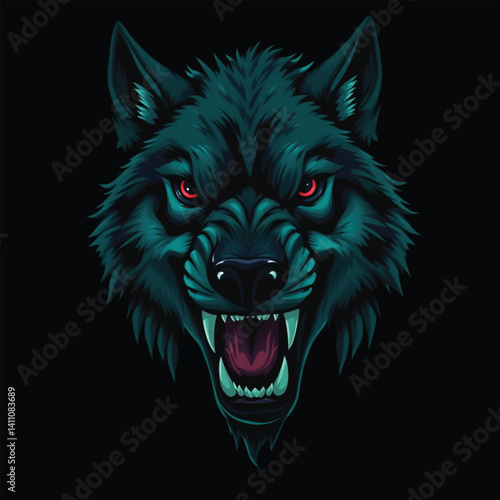Wallpaper Mural wolf head vector illustration Torontodigital.ca