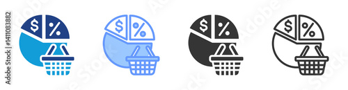 Buyer Segmentation icon set multiple style collection