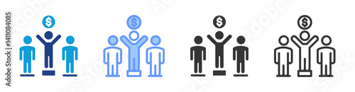 Competition icon set multiple style collection