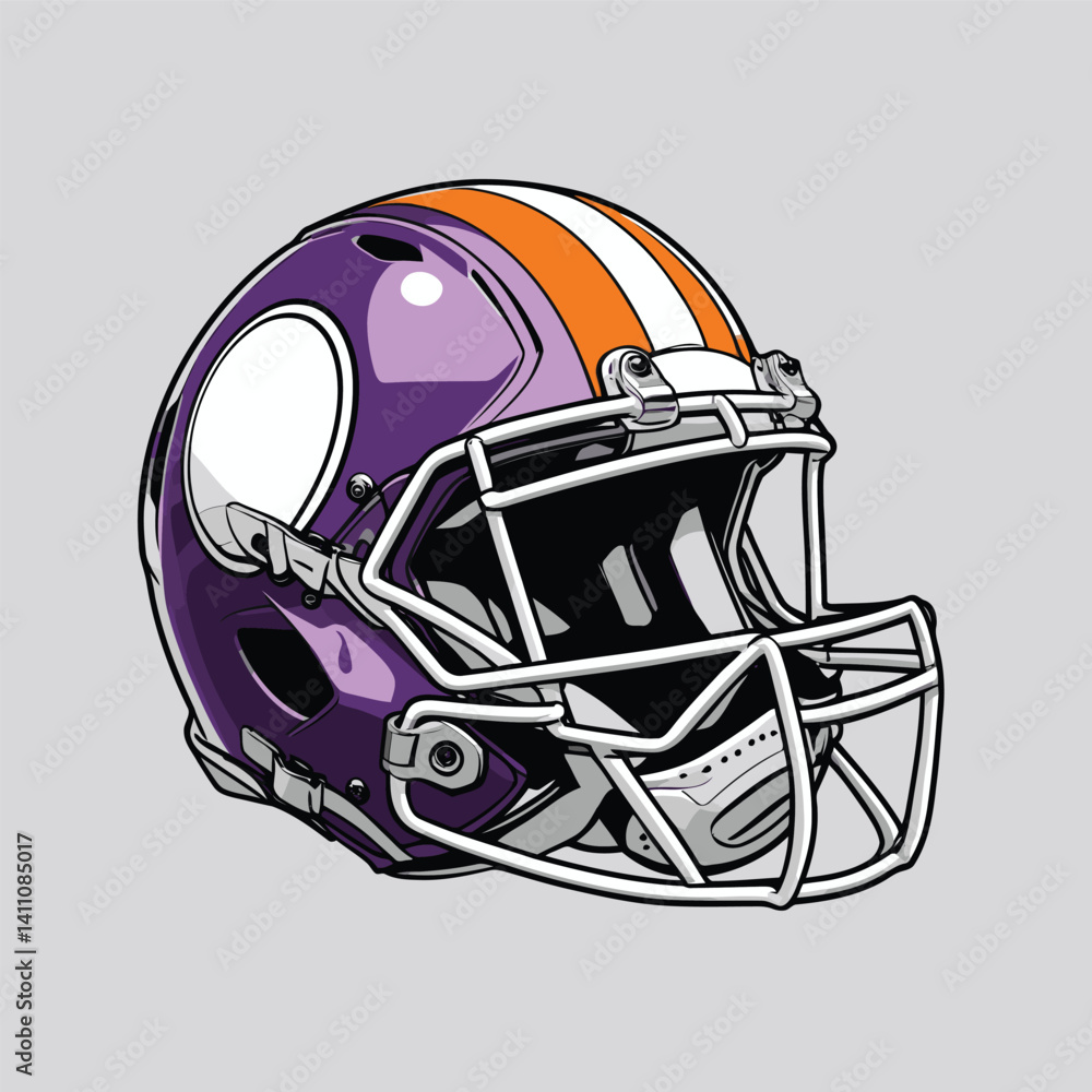 Fototapeta premium American football helmets with various patterns