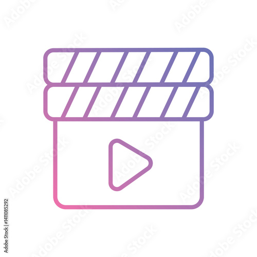 Clapperboard icon vector stock illustration