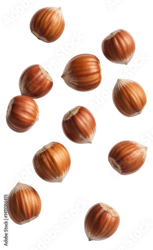 Wallpaper Mural hazelnuts isolated on white background, close-up Torontodigital.ca