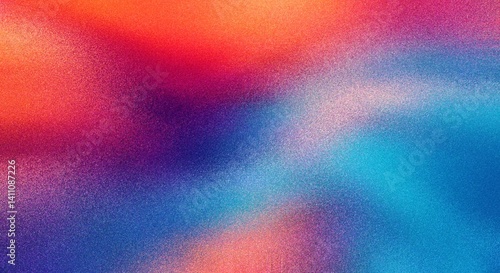 Illustration of a colorful airbrush background with gradients of red, pink, purple, blue and sky blue with a grainy texture that adds depth and a modern feel. For energy, motion, advertising