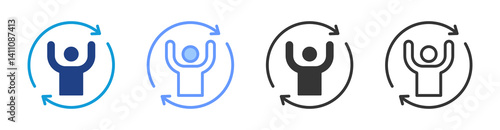 Recovery Effort icon set multiple style collection