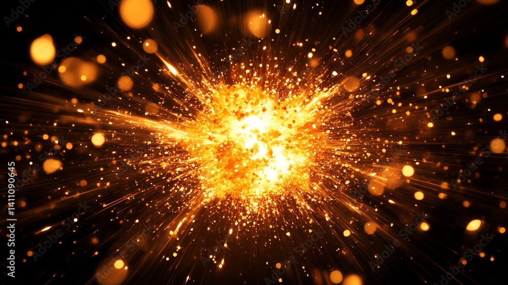 Cosmic Explosion: A fiery spectacle of light and energy Cosmic Explosion: A fiery spectacle of light and energy