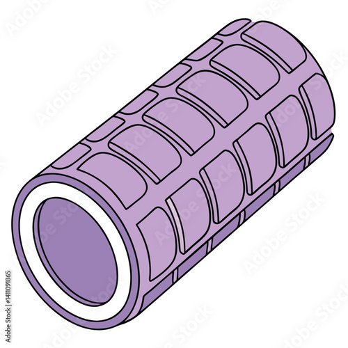 Foam Roller Icon: Muscle Recovery Tool for Fitness and Exercise Therapy.