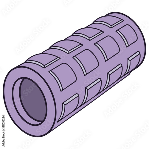 Foam Roller Icon: Muscle Recovery Tool for Fitness and Exercise Therapy.