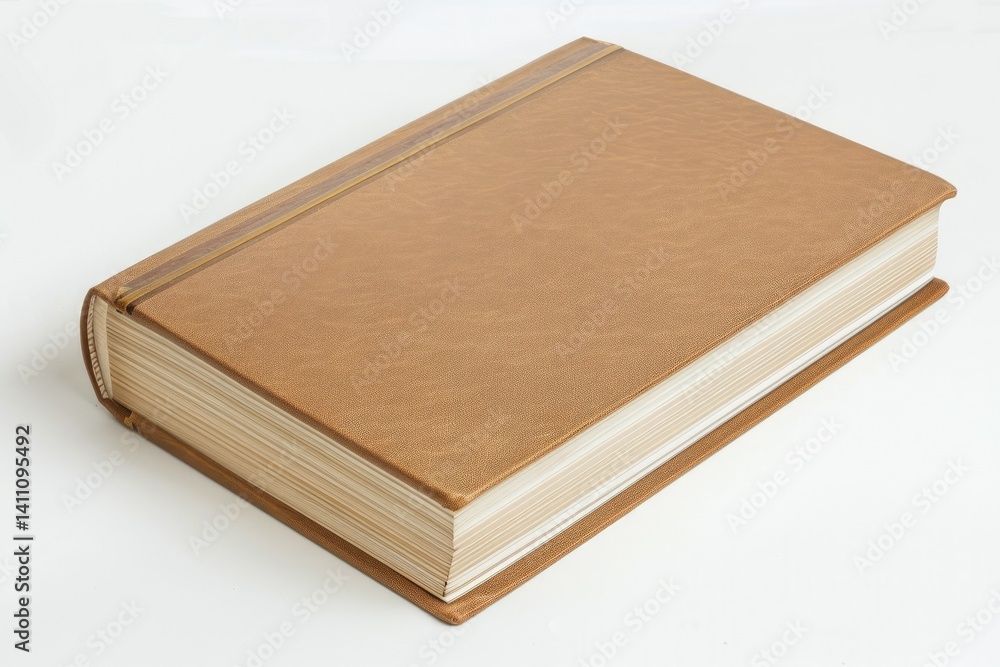 Pixel Perfect Picture of Blank Cardboard Hardcover on White Paper Pixel Perfect Picture of Blank Cardboard Hardcover on White Paper
