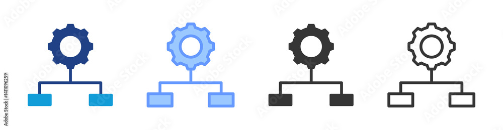 Diagram icon set multiple style collection Diagram icon set multiple style collection