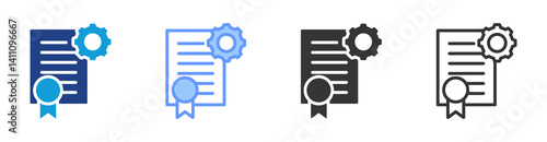Project Charter icon set multiple style collection