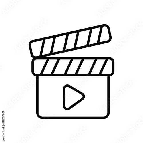 Clapperboard icon vector stock illustration