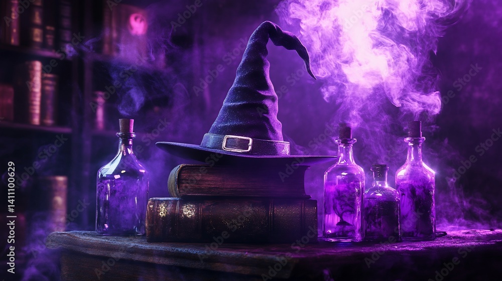 Mystical Witch's Brew: A Halloween Scene of Enchantment