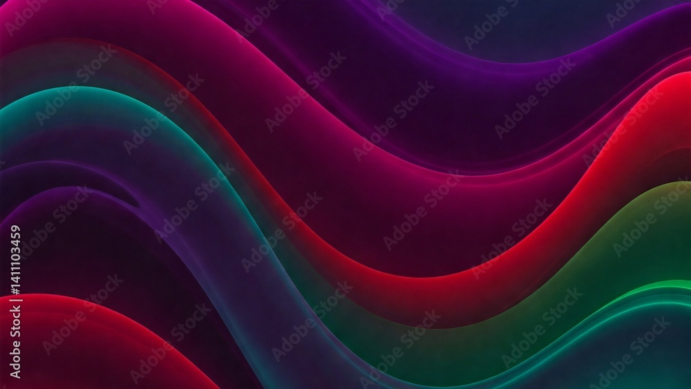 Fototapeta premium Rhythmic Hues: Abstract Flowing Color Waves