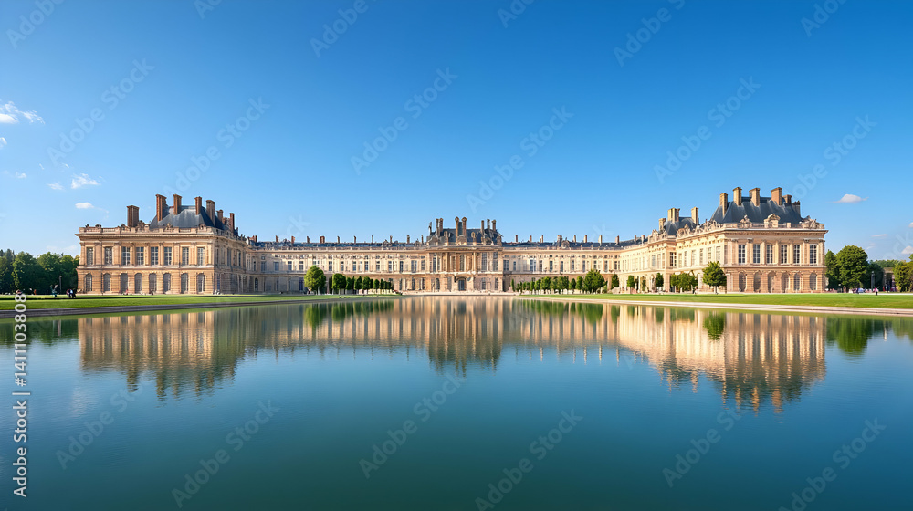 Naklejka premium Grand Palace Exterior Reflection In Pond