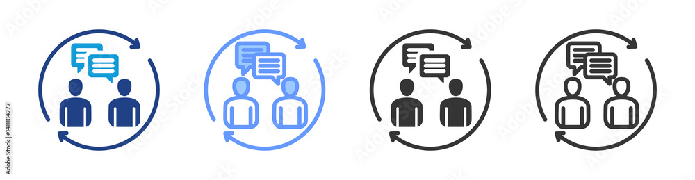 Mentoring Process icon set multiple style collection Mentoring Process icon set multiple style collection